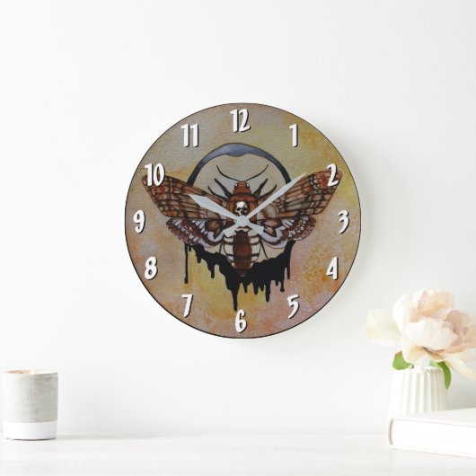 Doodse Hawk Moth Clock Grote Klok (Huis)