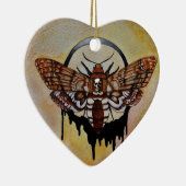 Doodse Hawk Moth Keramisch Ornament (Rechts)