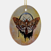 Doodse Hawk Moth Keramisch Ornament (Rechts)