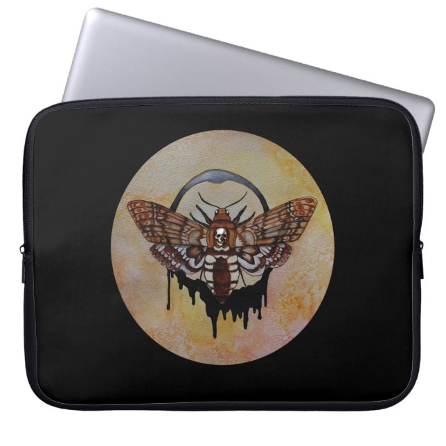 Doodse Hawk Moth Laptop Sleeve (Voorkant)