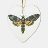 Doodse Hawk Moth, Large Moth, Moth Print Keramisch Ornament (Links)