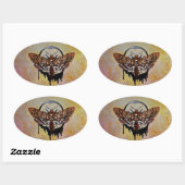Doodse Hawk Moth Ovale Sticker (Vel)