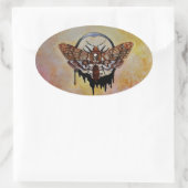 Doodse Hawk Moth Ovale Sticker (Tas)