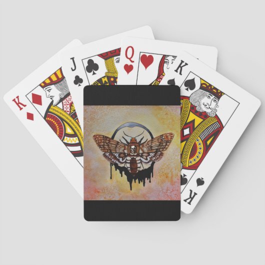 Doodse Hawk Moth Speelkaarten (Achterkant)