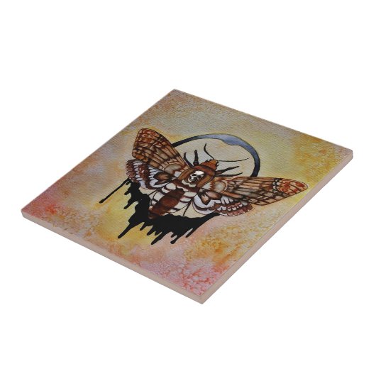 Doodse Hawk Moth Tegeltje (Zijkant)