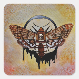 Doodse Hawk Moth Vierkante Sticker