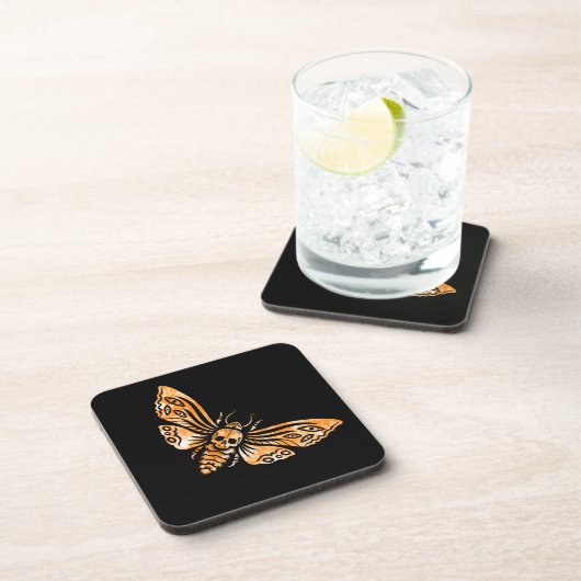 Doodse hoofdmoth bier onderzetter (Rechterzijde)