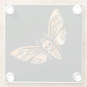 Doodse hoofdmoth glazen onderzetter (Achterkant)