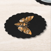 Doodse hoofdmoth kartonnen onderzetters (Gekanteld)