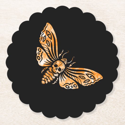 Doodse hoofdmoth kartonnen onderzetters (Voorkant)