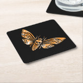 Doodse hoofdmoth kartonnen onderzetters (Schuin)
