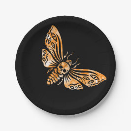 Doodse hoofdmoth papieren bordje