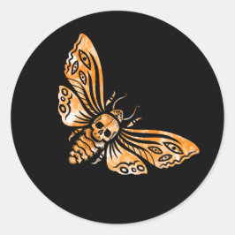 Doodse hoofdmoth ronde sticker
