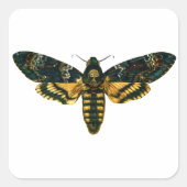 Doodse hoofdmoth vierkante sticker (Voorkant)