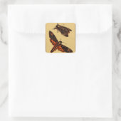 Doodse hoofdmoth vierkante sticker (Tas)