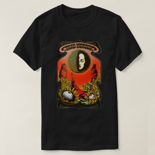 Doodse, psychedelische kleurrijke vormgeving t-shirt (Design voorkant)