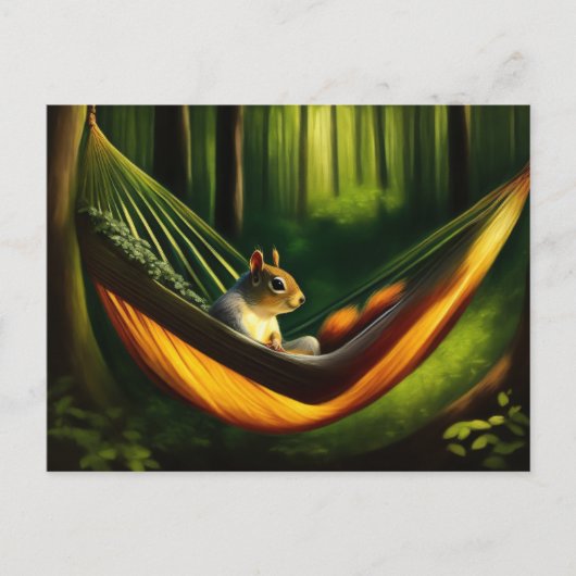 Doodse relaxine in een Hammock in het bos Briefkaart (Voorkant)