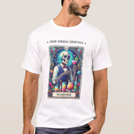 Doodserieus Cocktails Tarot Barman Skelet T-shirt