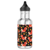 Doodshoofd- en herfstlantmonogram van het Leaf-pat Waterfles (Rechts)