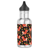 Doodshoofd- en herfstlantmonogram van het Leaf-pat Waterfles (Links)