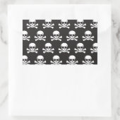 Doodshoofd & gekruiste botten rechthoekige sticker (Tas)