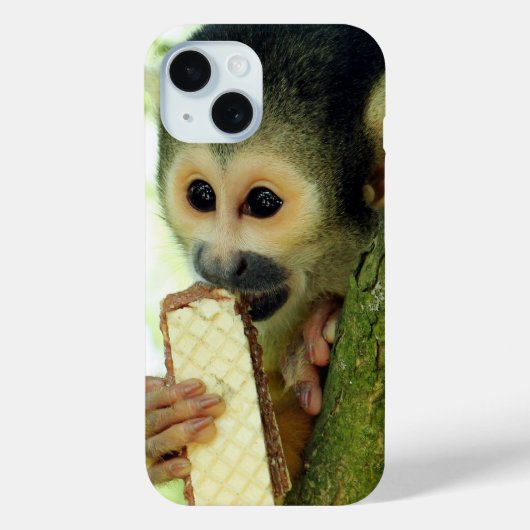 Doodshoofdaapje Eet een Wafer Biscuit Case-Mate iPhone Case (Achterkant)