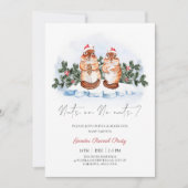 Doodshoofdaapjes Kerstwinter Kaart (Voorkant)