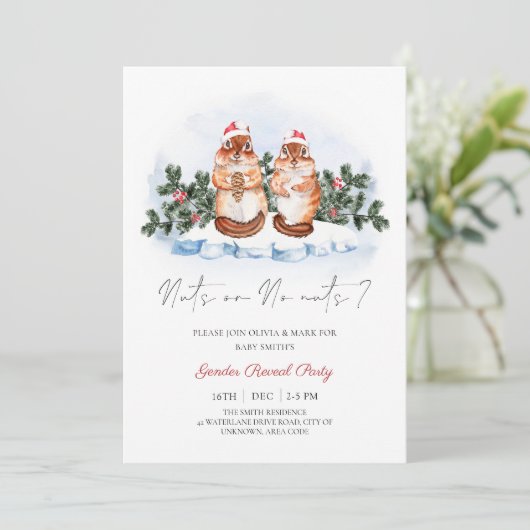 Doodshoofdaapjes Kerstwinter Kaart (Staand voorkant)