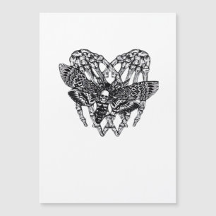 Doodshoofdvlinder Klassieke Skelet Hand Hart Stijl