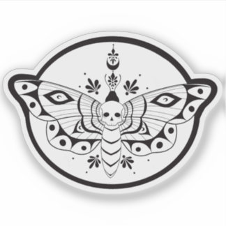 Doodshoofdvlinder Sticker