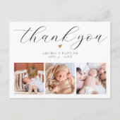 Doodsimpel Moderne Chic Script Foto Bedankt Briefkaart (Voorkant)