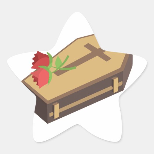 doodskist emojis ster sticker (Voorkant)