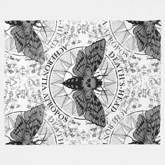 doodskop fleece deken (Voorkant (Horizontaal))