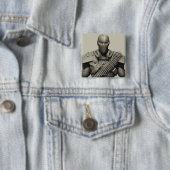 Doodslag Vierkante Button 5,1 Cm (In situ)