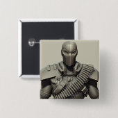 Doodslag Vierkante Button 5,1 Cm (Voorkant /achterkant)