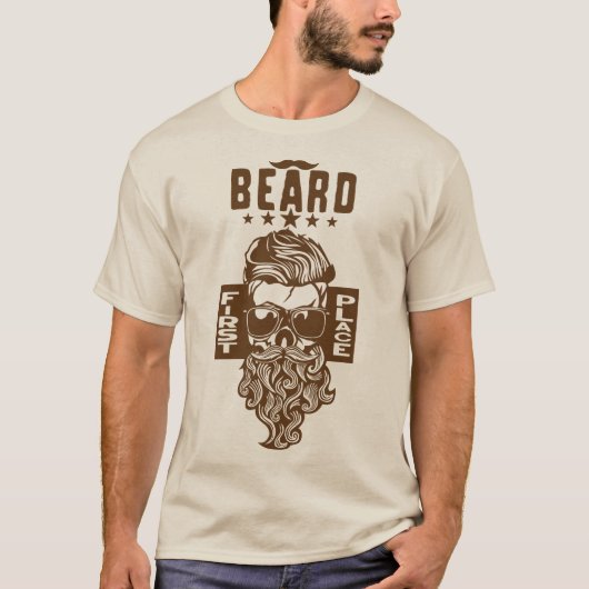 doodsoorzaak hipster citfirst place beard ba t-shirt (Voorkant)