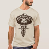 doodsoorzaak hipster citman beard shaving mi t-shirt (Voorkant)
