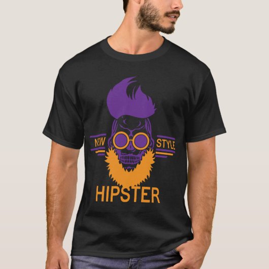 doodsoorzaak hipster citnew in baard desi stijl t-shirt (Voorkant)