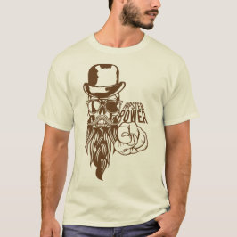 doodsoorzaak hipster citpower barbe moustach t-shirt