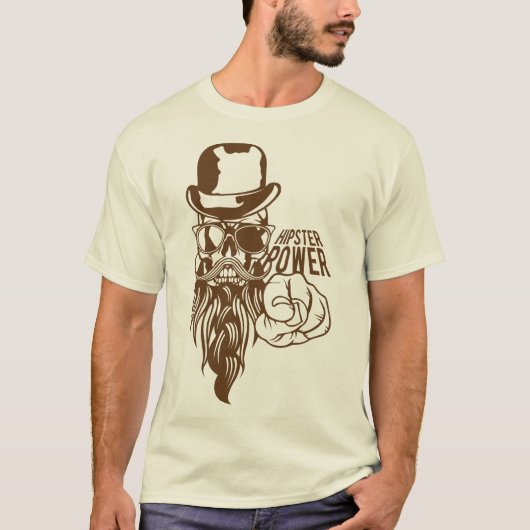doodsoorzaak hipster citpower barbe moustach t-shirt (Voorkant)