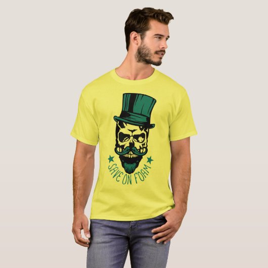 doodsoorzaak hipster citsave foam barbe chap t-shirt (Voorkant volledig)
