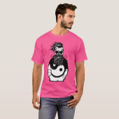 doodsoorzaak hipster yin yang skull moustache vest t-shirt (Voorkant volledig)