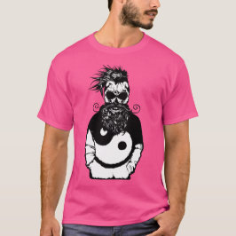 doodsoorzaak hipster yin yang skull moustache vest t-shirt