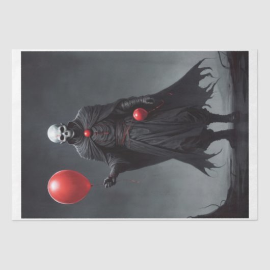 Doodspel met luchtballon ook tissuepapier (Voorkant)