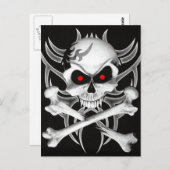 Doodsschedel en kruisgraten briefkaart (Voorkant / Achterkant)