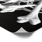 Doodsschedel en kruisgraten poster (Hoek)