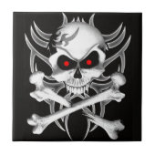 Doodsschedel en kruisgraten tegeltje (Voorkant)