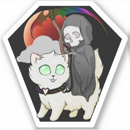 doodsstrijd sticker (Voorkant)