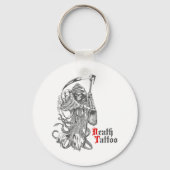 Doodstattoo Grim Reaper Skelet Sleutelhanger (Achterkant)