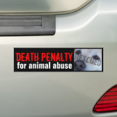 DOODSTRAF VOOR DIERGENEESKUNDIG GEBRUIK bumperstic Bumpersticker (Op auto)